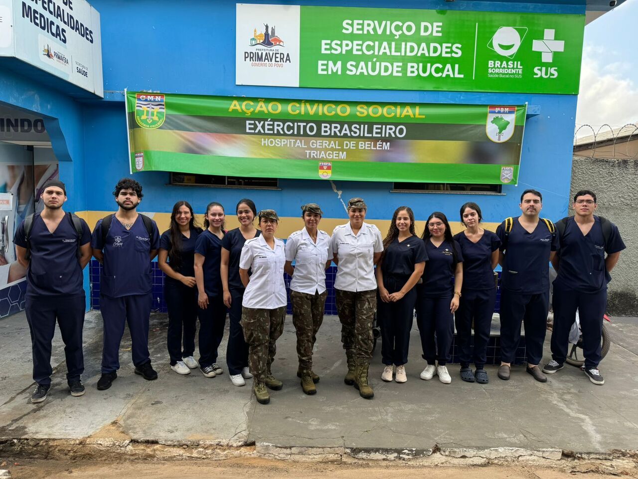 Estudantes de Odontologia participam de Ação Cívico-Social em parceria com o Exército 